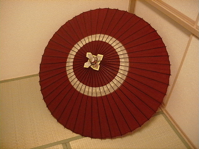 中張り蛇の目傘 紅色