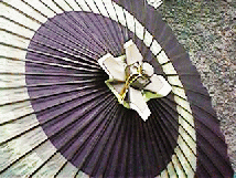 和傘 中張り蛇の目傘 紫